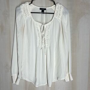 Alfani off white‎ long sleeve blouse top, size 4